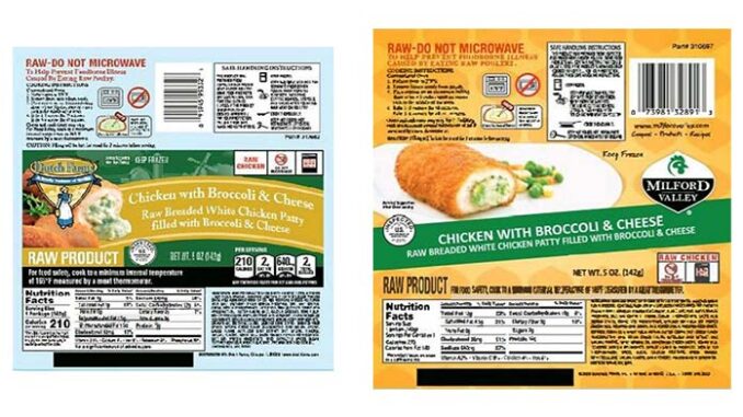 recalled chicken